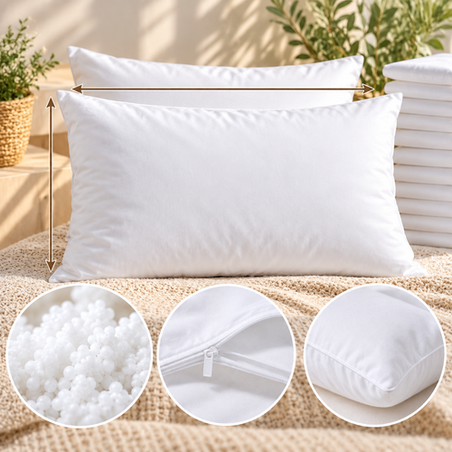 2'li Boncuk Silikon Dolgulu Yastık Seti 50x70 cm | %100 Pamuk